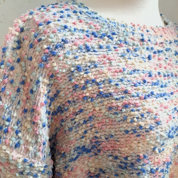 Dreamers | Pastel colorful textured knit long sleeved sweater - Picture 2 of 8